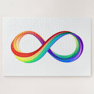Puzzle Symbole d'infinité arc-en-ciel stratifié