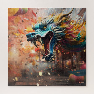 Puzzle symbole dragon chinois 2024