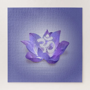 Puzzle Symbole Very Peri Lotus et OM