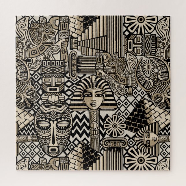 Puzzle Symboles historiques anciens Style de tatouage (Vertical)
