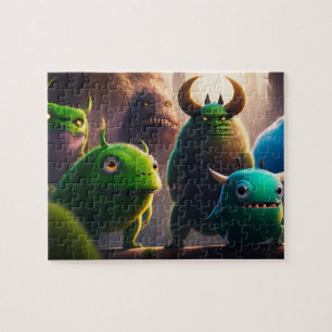 Puzzle Sympa Monstres 3D Vert