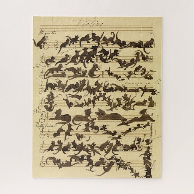 Puzzle Symphonie de chat par Moritz von Schwind (Vertical)
