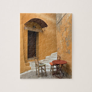 Puzzle Table de trottoir, Chania, Crète, Grèce