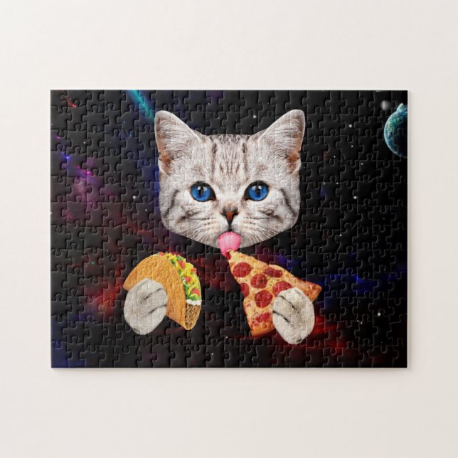 Puzzle Taco, Chat et pizza (Horizontal)