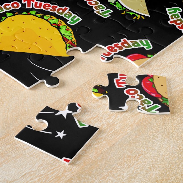 Puzzle Taco Mardi Tacos Doux et Dur et Sauce Chaude (Côté)