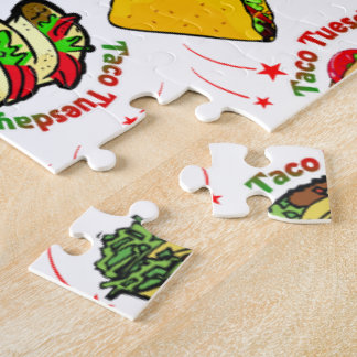 Puzzle Taco mardi Tacos dur et doux et sauce chaude