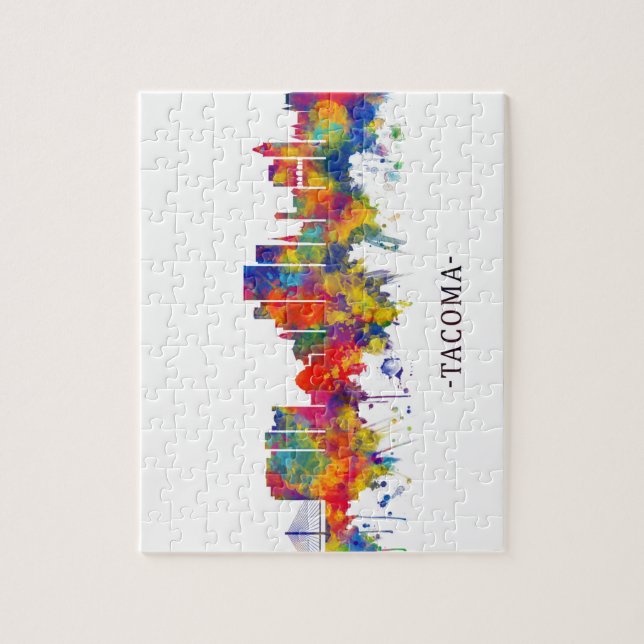 Puzzle Tacoma Washington Skyline (Vertical)