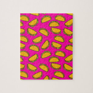 Puzzle tacos roses