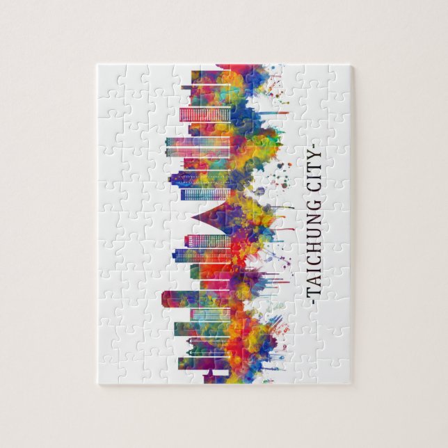 Puzzle Taichung City Taïwan Skyline (Vertical)