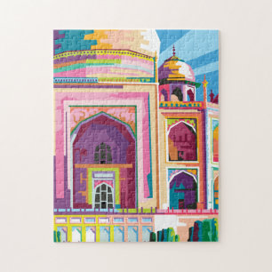 Puzzle Taj Mahal en Inde Colorée Pop Art