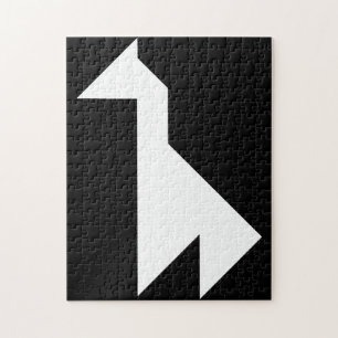 Puzzle Tangram blanc de girafe
