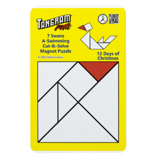 Puzzle Tangram Magnet - 7 Cygnes Baignade en A