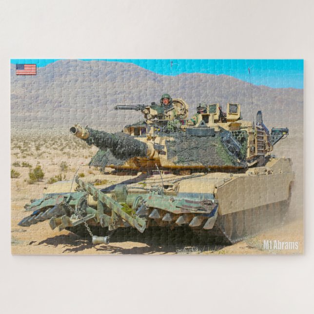 Puzzle TANK DE BATAILLE US - ABRAMS M1 (20x30 pouces) (Horizontal)