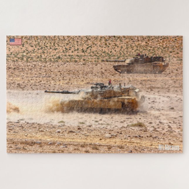 Puzzle TANK DE BATAILLE US - ABRAMS M1 (20x30 pouces) (Horizontal)