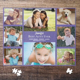 Puzzle Tante Photo Collage Purple