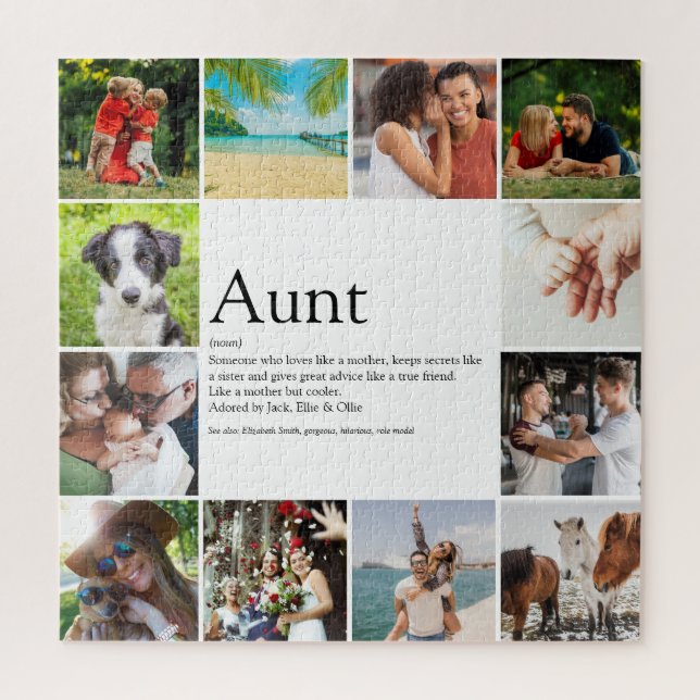 Puzzle Tante préférée, Tante Définition 12 Amusant Photo (Vertical)