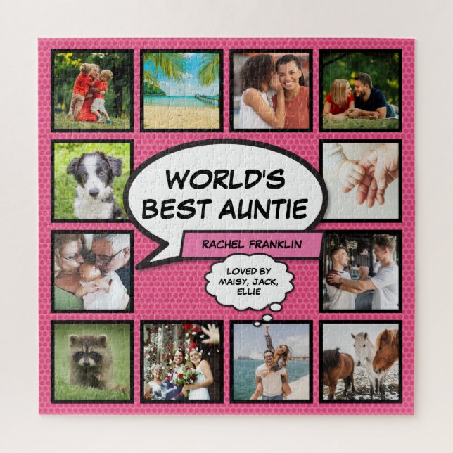 Puzzle Tante Tante Tante Fun Rose Photo Collage Comic Liv (Vertical)