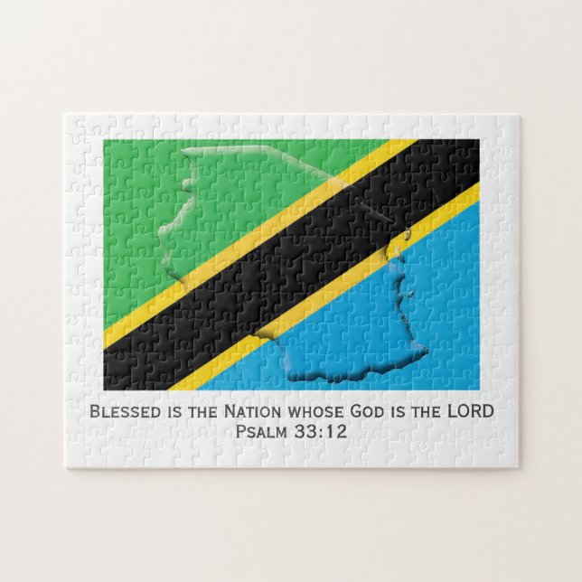 Puzzle TANZANIE | Blessed Nation | DRAPEAU TANZANIEN (Horizontal)