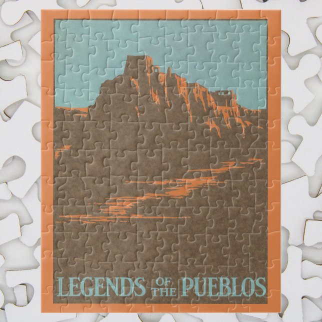 Puzzle Taos Pueblos vintage Nouveau-Mexique, Poster de vo (Créateur téléchargé)