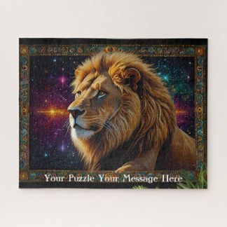 Puzzle Tapisserie de lion peinture fantastique mosaïque d