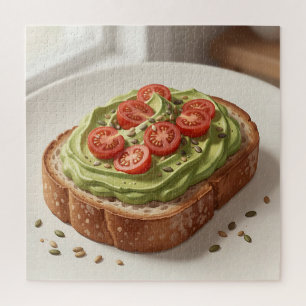 Puzzle Tartine fraîche de tomates à l'avocat Art du petit
