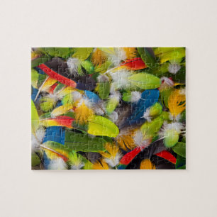 Puzzle Tas de plumes colorées