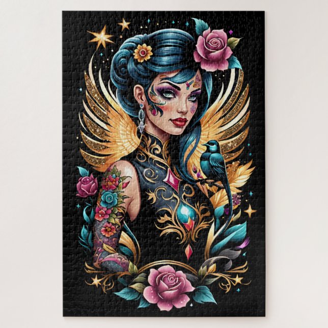 Puzzle Tatouages Et Roses 2 (Vertical)