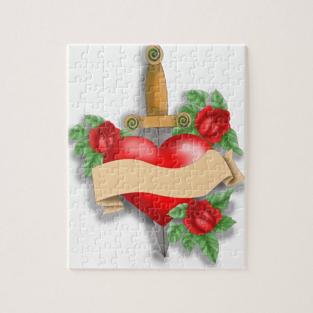 Puzzle Tattoo Heart (Vertical)