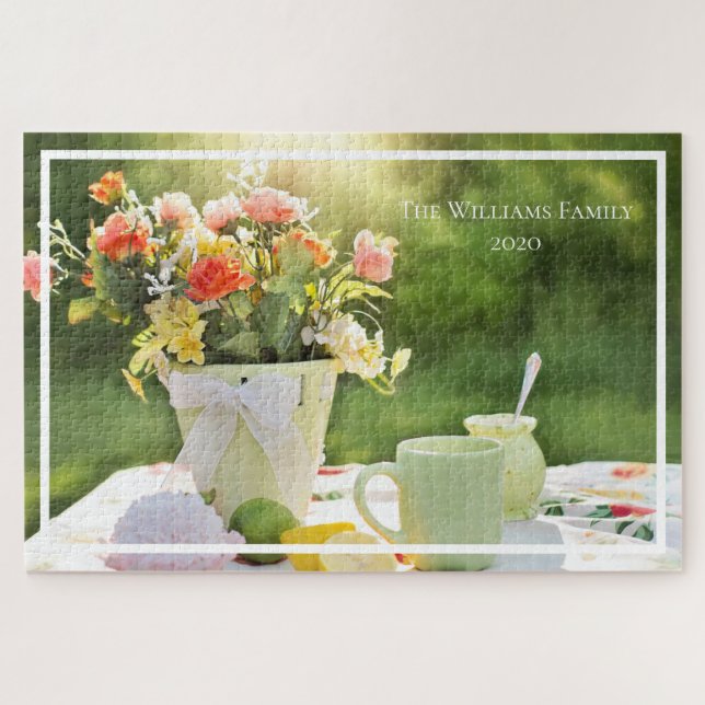 Puzzle Tea Party d'été personnalisé (Horizontal)