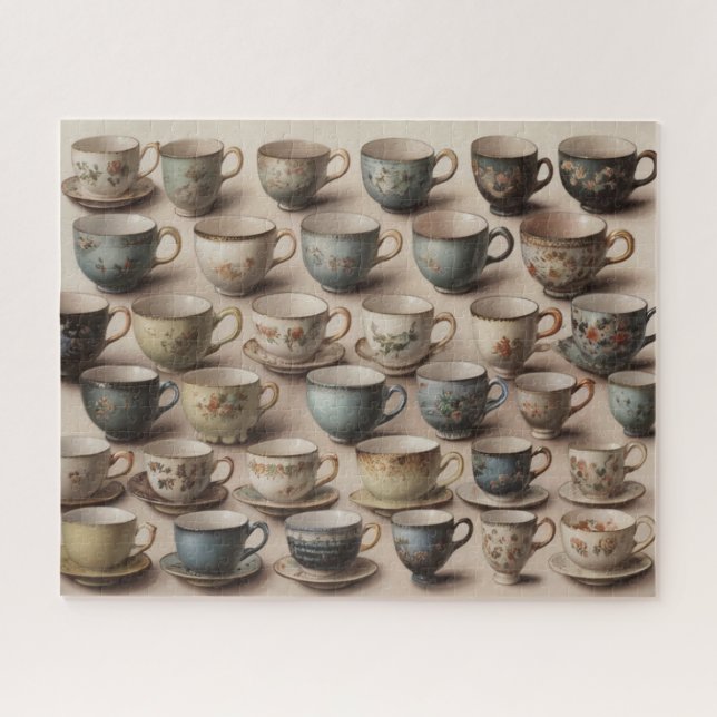 Puzzle Teacups vintage (Horizontal)