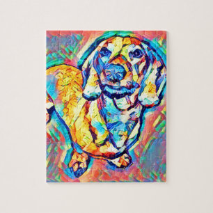 Puzzle Teckel coloré d'art de bruit