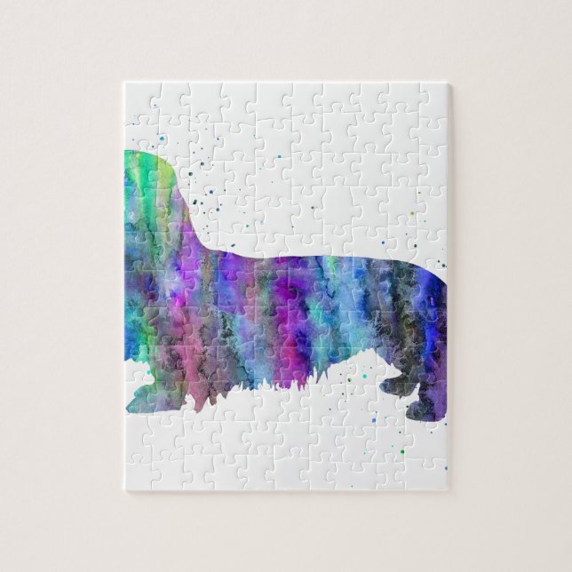 Puzzle Teckel, copie d'aquarelle de chien de teckel, (Vertical)