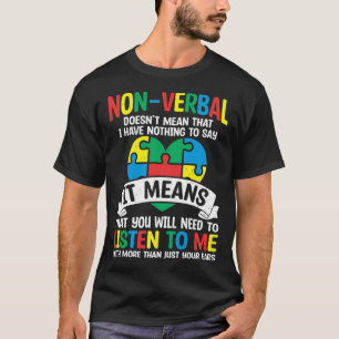 Puzzle-Teil Unterstützung Nicht Verbale Autistisch T-Shirt