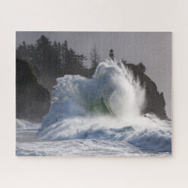 Puzzle Tempête de neige au phare de Cape Disnomination
