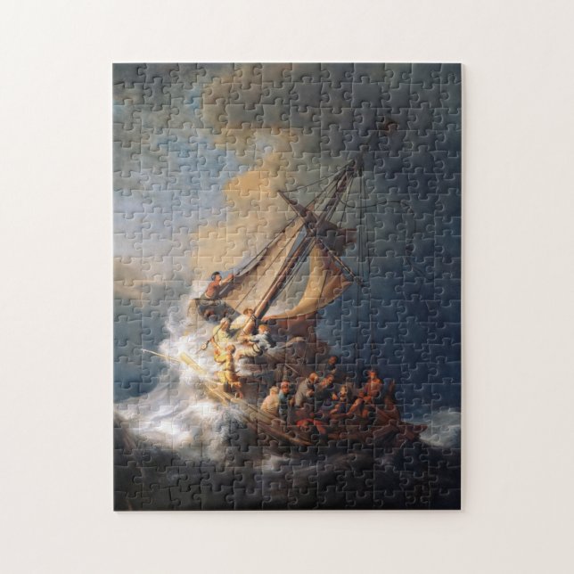 Puzzle Tempête de Rembrandt Mer de Galilée Peinture (Vertical)