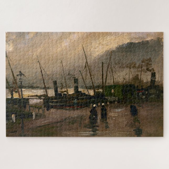 Puzzle Tempête portuaire des pêcheurs d'Amsterdam par Vin (Horizontal)
