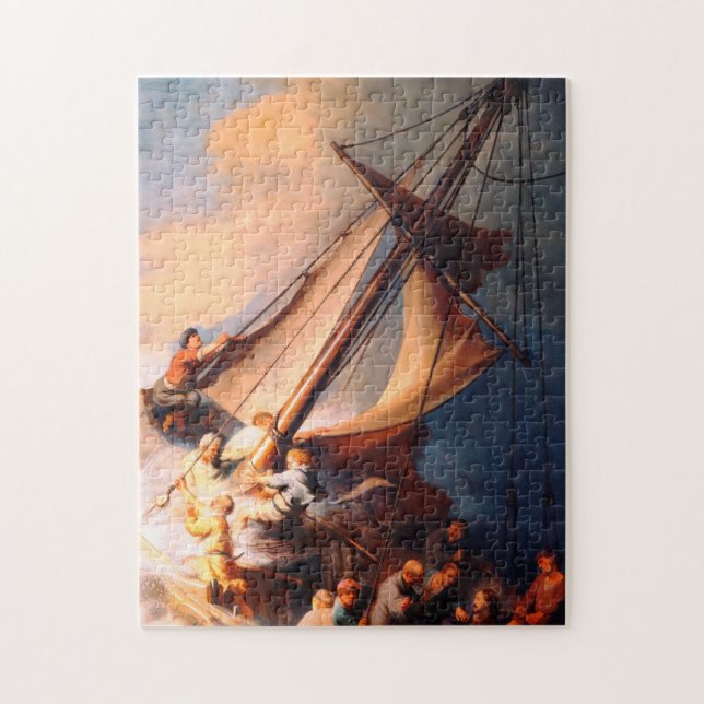 Puzzle Tempête Sur La Mer De Galilée Peinture Rembrandt (Vertical)