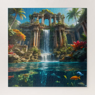 Puzzle Temple Tropical Cascade Lac des Poissons