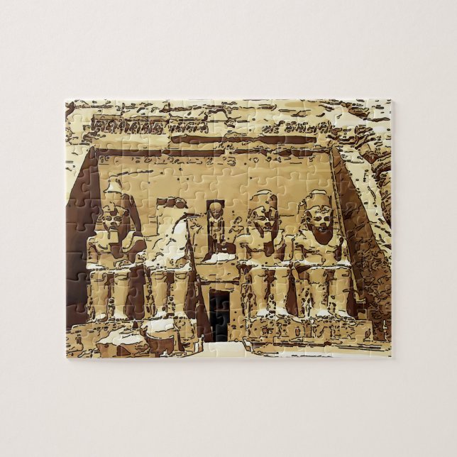 Puzzle Temples d'Abu Simbel d'Egyptien (Horizontal)