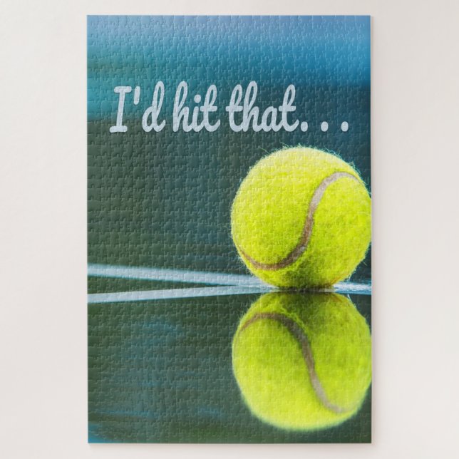 Puzzle Tennis-ball je frappais ce cadeau drôle (Vertical)
