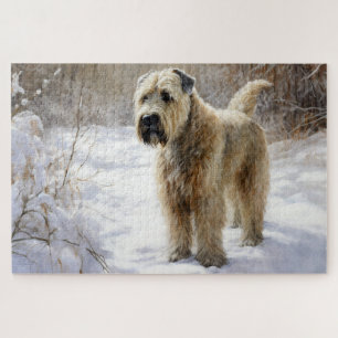 Puzzle Tenter Wheaten Qu'il neige Noël