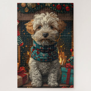 Puzzle Tenterfield Terrier avec des cadeaux de Noël Chemi