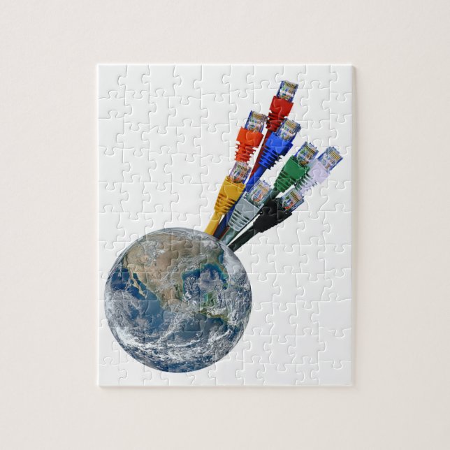 Puzzle Terre connectée au réseau Ethernet (Vertical)