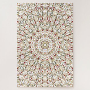 Puzzle Terre de Sienne et Mandala à motif Rouille