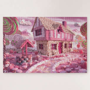 Puzzle Terre des bonbons roses