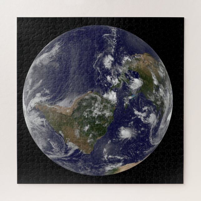 Puzzle Terre Pleine Montrant Les Tempêtes Tropicales Dans (Horizontal)