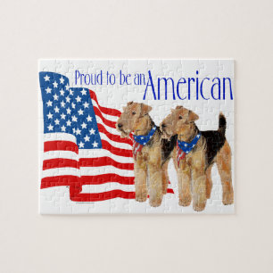 Puzzle Terroristes du terrier Airedale patriotiques
