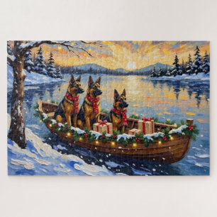 Puzzle Tervuren Berger Belge Bateau de Noël Vacances