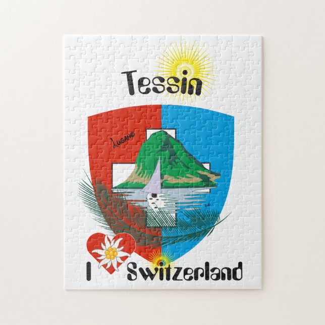 Puzzle Tessin - Ticino - Suisse - Svizzera (Vertical)