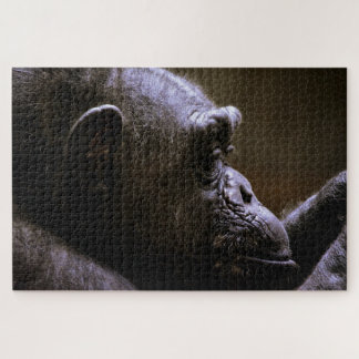 Puzzle Tête de chimpanzé près